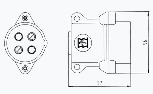 4-poliger Stecker für Anhänger