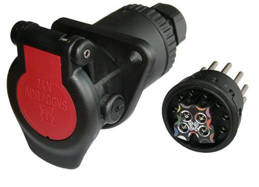 Conector de reboque ADR 15 pinos 24 V