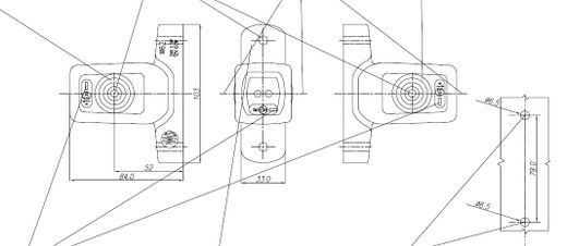 Kurze LED-Begrenzungshupe in Weiß, Rot und Gelb
