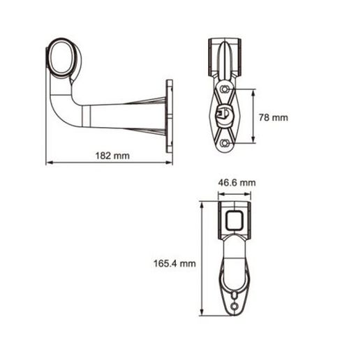 Cuerno De Gálibo LED Derecho 3 Funciones