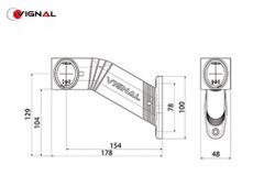 Linke LED-Begrenzungsleuchte 12/24V Fa3 LED Lc8