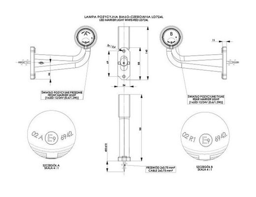 Cuerno De Gálibo LED Izquierdo