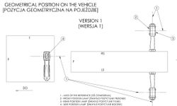 Linke LED-Positionsleuchte mit Hupe und Rückfahrsensormodul