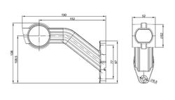 Rechte LED-Positionsleuchte, lang, weiß, rot und gelb, mit Superseal-Anschluss