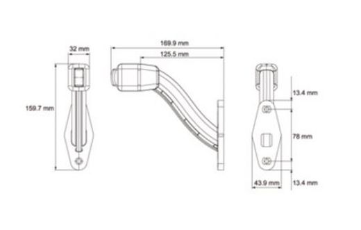 Rechts/Links lange LED-Positionshupe