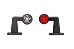 Klaxon de gabarit à LED blanc, rouge et ambre droit 99-0874D - Était