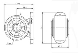 Cuerno de gálibo LED blanco y rojo 99-0516BC - Was