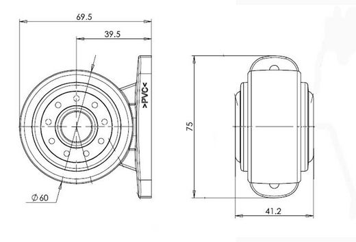Cuerno de gálibo LED blanco y rojo 99-0516BC - Was