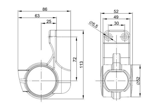 Rechte LED-Positionsleuchte FT-140WPLED - Fristom