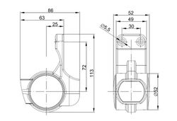 Linke LED-Positionsleuchte FT-140WLLED - Fristom