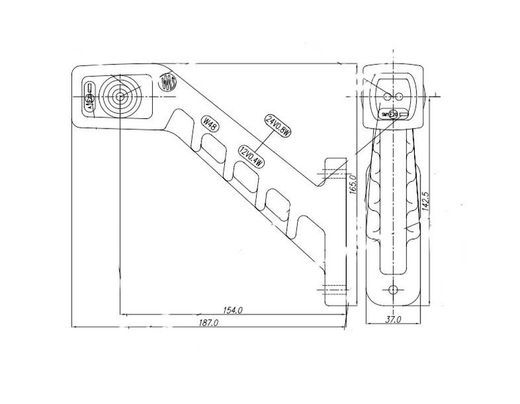 Rechte LED-Begrenzungshupe, weiß, rot und gelb 99-0238D - War