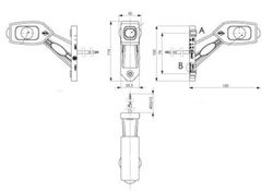 Cuerno gálibo LED corto izquierdo LD2115/L - Horpol