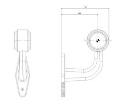 Klaxon de gabarit à LED rouge et blanc courbé/court FT-009DLED - Fristom
