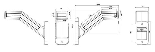 Cuerno Gálibo LED Izquierdo Dinámico
