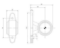 Kurze weiße und rote LED-Positionsleuchte FT-009ALED - Fristom