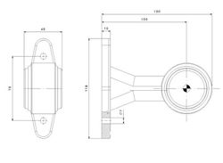 Fristom LED-Positionsleuchte FT-009BLED, weiß und mittelrot - Fristom