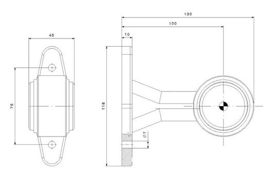 Fristom LED-Positionsleuchte FT-009BLED, weiß und mittelrot - Fristom