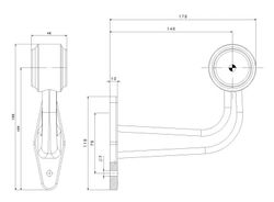 FT-009FLED Weiße und rote gebogene/lange LED-Positionsleuchte - Fristom
