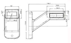Cuerno de gálibo LED izquierdo blanco, rojo y ámbar 99-1173I - Was