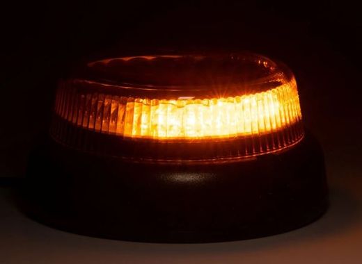 Funkelnde LED-Leuchte mit Magnetfuß, bernsteinfarben, 12/24 V, mit Zigarettenanzünderanschluss
