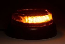 Blinkende LED-Leuchte mit festem Sockel, gelb, 12/24 V, Doppelblinken