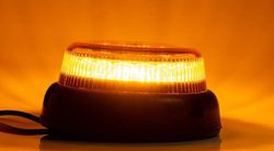 Blinkende LED-Leuchte mit festem Sockel, gelb, 12/24 V, Einzelblinken