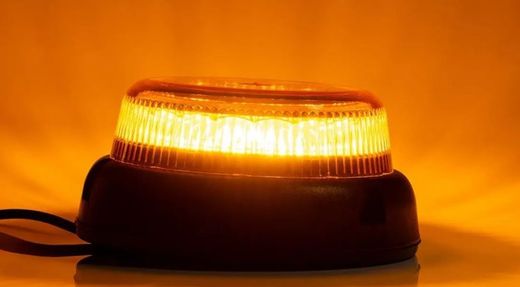 Blinkende LED-Leuchte mit festem Sockel, gelb, 12/24 V, Einzelblinken