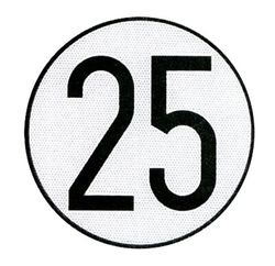 Disco metálico limitación velocidad 25km/h