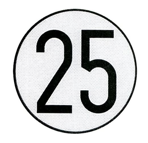 Disco metálico limitación velocidad 25km/h