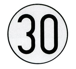 Disco metálico limitación velocidad 30km/h