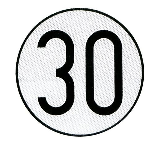 Disco metálico limitación velocidad 30km/h