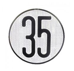 Disco metálico limitación velocidad 35km/h