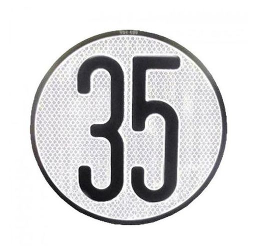 Limitation de vitesse du disque métallique à 35 km/h