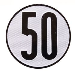 Disco metálico limitación velocidad 50km/h