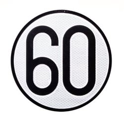 Disco metálico limitación velocidad 60km/h