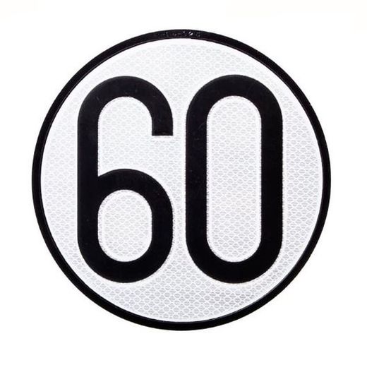 Disco metálico limitación velocidad 60km/h