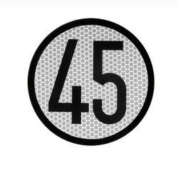 Disco metálico limitación velocidad 45km/h