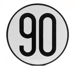 Disco metálico limitación velocidad 90km/h