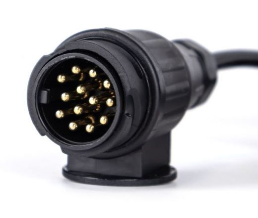Cavo a spirale da 24 V con 13 poli, lungo 3 metri con spine