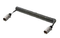 Câble spiralé à 7 pôles/12v - avec fiche métallique 4 mètres 601040 - Erich Jaeger