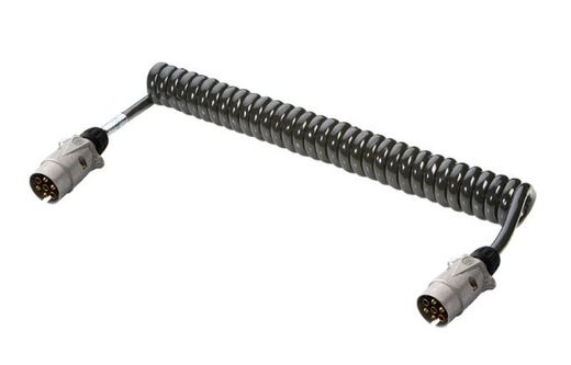 Espiral de 7 polos/12v -con clavija de metal 4 metros 601040 - Erich Jaeger