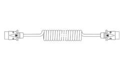 7-poliges/12-V-Spiralkabel mit Metallstecker, 4 Meter, 601040 – Erich Jaeger