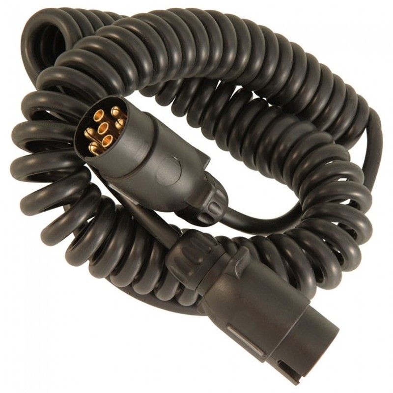 Espiral para remolque con clavijas de pvc de 7 polos 12v KM1219