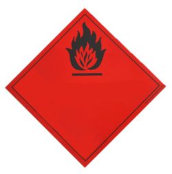 Etiqueta de peligro adhesiva clase