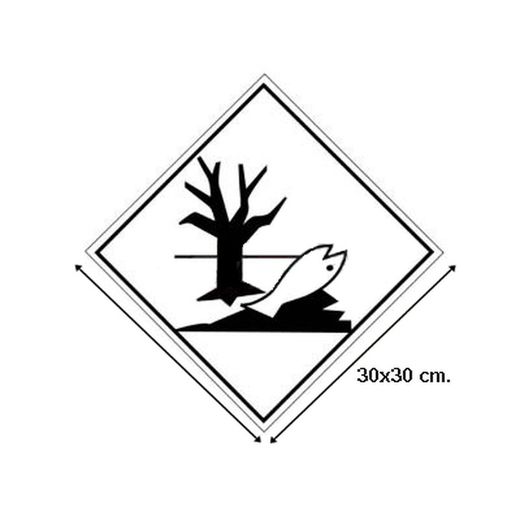 Etiqueta de peligro adhesiva contam. medioambiental