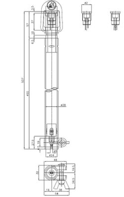500-mm-Mastverlängerung zur Unterstützung