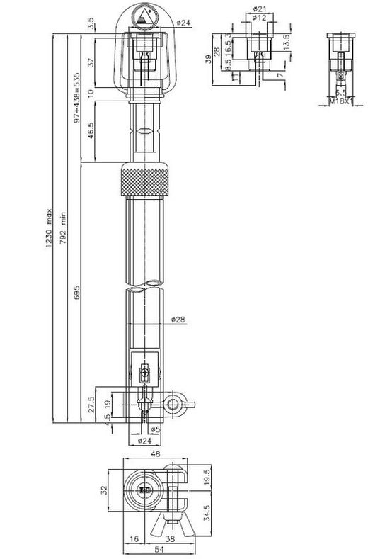 Supporto Paa per estensione albero 700/1300 mm