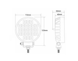 Faro de trabajo redondo con 24 LEDS más interruptor FT-057