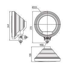 Fernscheinwerfer mit LED-Positionslicht