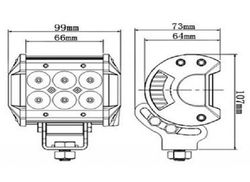 Faro barra led-doble fila - 95,7mm WLO601 - M-Tech